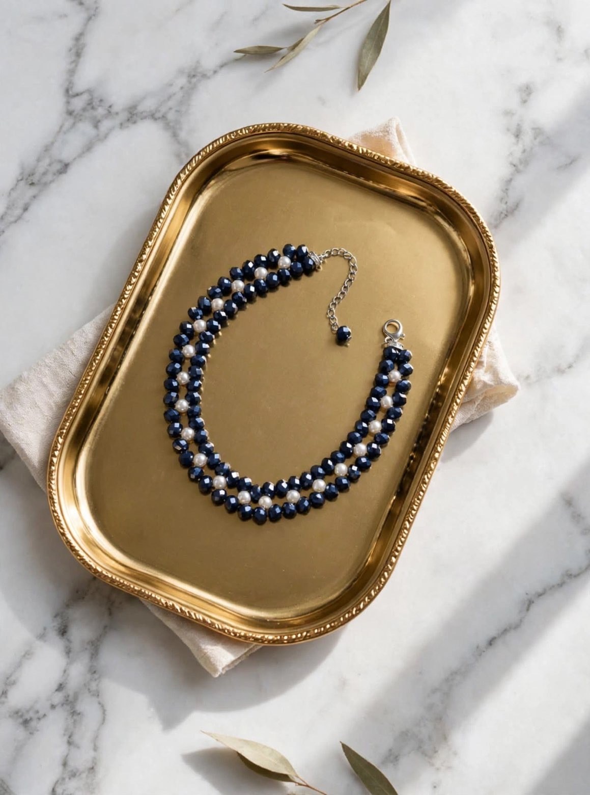 Midnight Beaded Cuff